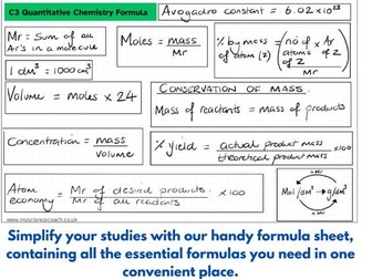 Quantitative Chemistry Formulas - GCSE Chemistry C3