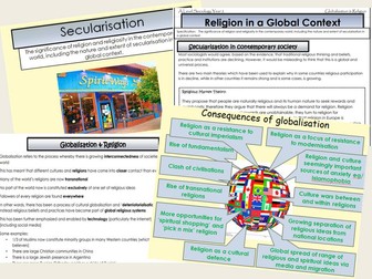 AQA Sociology - Year 2 - Beliefs in Society - Globalisation & Religion