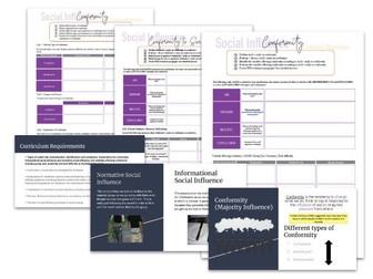 AQA A Level Psychology: Social Influence - Conformity Resources