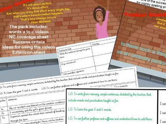 Year 3 and 4 spellings activity video pack(pack 1 of 5)