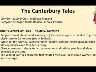 Wife of Bath Comprehensive Context PPT