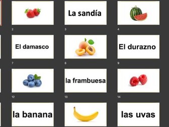 Spanish Fruit flashcards