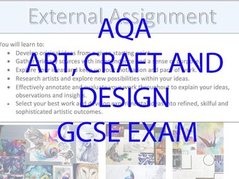 AQA GCSE Art Exam Support Booklet and resources