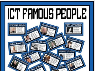IT ICT FAMOUS PEOPLE POSTERS - COMPUTERS COMPUTING DISPLAY