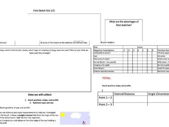 Coasts Fieldwork Booklet