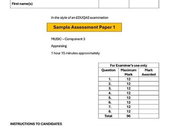 EDUQAS GCSE Music Sample Listening Paper 1