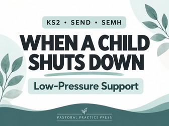Shutdown Support Toolkit – When a Child Shuts Down | KS2 SEND