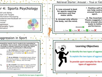Sports Psychology  - Aggression