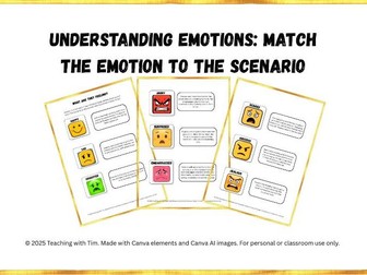 Understanding feelings: Scenario Cards