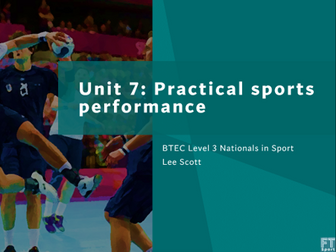 Unit 7 Practical sports performance (BTEC Level 3 Sport 2016)