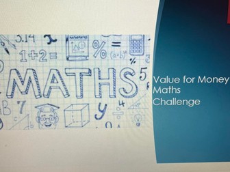 Value for Money Maths Challenge (Answers Included)