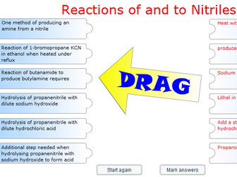 Reactions of an to Nitriles - Game