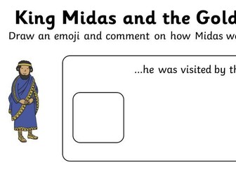 King Midas and the Golden Touch Emoji writing frame
