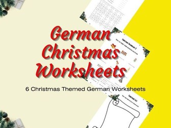 German Christmas Worksheets Activity