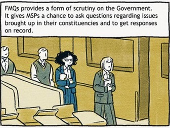 Our Words: FMQs comic CfE Level 2 resource