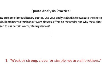 Quote Analysis Practice