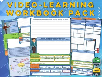 GCSE Geography : Video-Learning Workbook Pack ( Workbooks x6 )