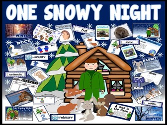 ONE SNOWY NIGHT STORY TEACHING RESOURCES EYFS KS1 PERCY PARK KEEPER WINTER ANIMALS