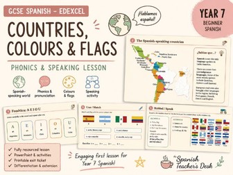 Year 7 Spanish | Countries, Colours & Flags | Phonics & Speaking Lesson
