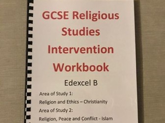 Home Learning, revision and intervention Workbooks for GCSE Religious Studies Edexcel B.