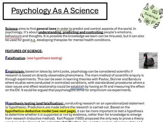 AL Psychology (Edexcel)- Issues & Debates (Psychology as a Science)