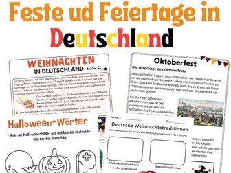 Feste und Feiertage in Deutschland – Halloween, Ostern, Weihnachten, Nikolaustag & Oktoberfest