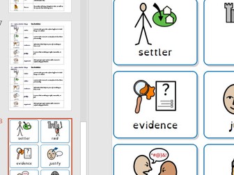Year 5 History Vikings widgit Key Vocabulary