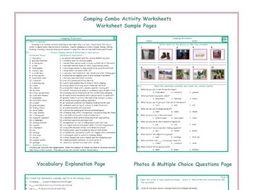 Camping Combo Activity Worksheets