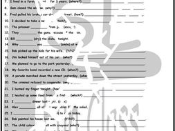 Past Simple Tense with Regular Verbs 1 Page BW Worksheet