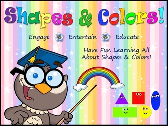 Shapes & Colors! PowerPoint Lessons, Worksheets, Flashcards & Games!