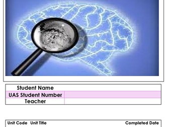 AQA Unit award (10577 - level 2) Introduction to Forensic Psychology.