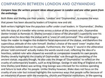 Grade 9 EssayAQA GCSE English literature Poetry Power and conflict - Ozymandias & London