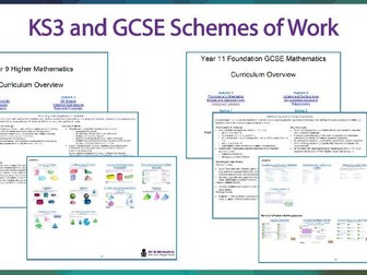 KS3, Foundation and Higher Scheme of Work