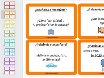 Spanish Speaking cards: Indicativo o Imperfecto