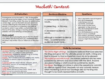 Macbeth Revision Booklet