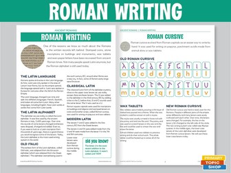 Ancient Romans - Roman Writing