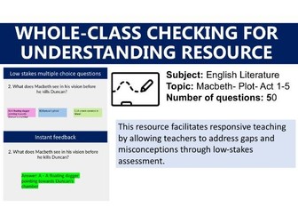 Macbeth Quiz- Plot- Act 1-5