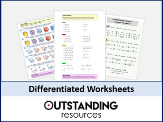 Differentiated WORKSHEET on Changing the Subject or Rearranging Formula