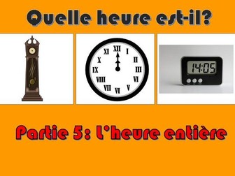 French: Telling the time: Part 5: The full hour