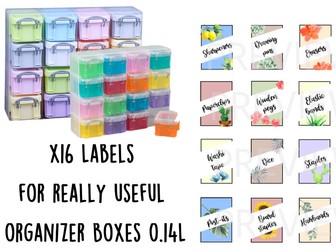 Really Useful Organiser Labels