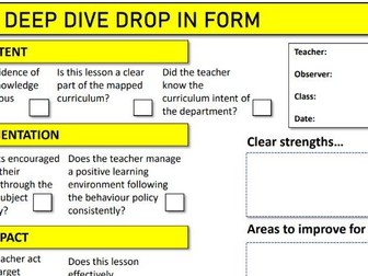 Ofsted Deep Dive Drop In Form