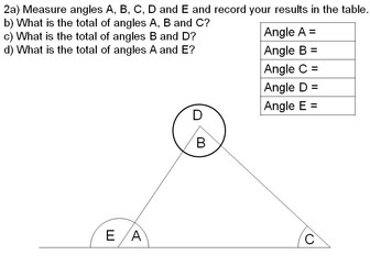 Measuring angles with a protractor