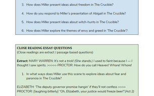 the crucible essay questions