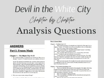 The Devil in the White City | Analytical Questions & Answer Key | High School English