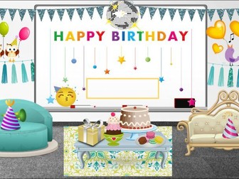 Birthday Virtual Classroom Background