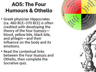 Othello AO3: Four Humours Activity
