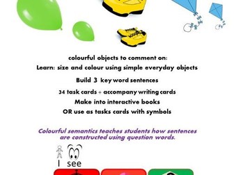 Describing objects using colourful semantics