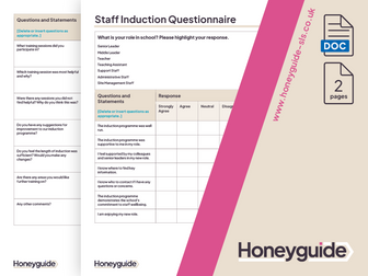 Staff Induction Questionnaire