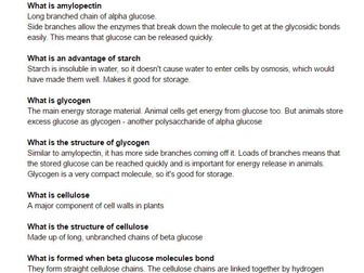 OCR A Level Biology 2.2 Revision