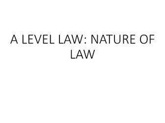 OCR A-Level Law Revision Posters (NATURE OF LAW)